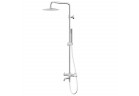 Sprchová Sprchový systém Corsan Lugo chróm okrúhla Horná sprcha s batériou mieszaczową a otočným výtokom wannową