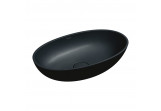 Umývadlo na postavenie na dosku OMNIRES SHELL M+, 60 x 35 cm - black lava