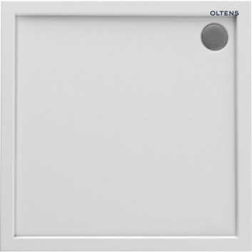 Oltens Superior štvorcová sprchová vanička 90x90 cm akrylátové - biely