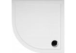 Oltens Vindel Štvrťkruhová vanička 80x80 cm akrylátové - biely 