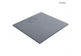Oltens Bergytan štvorcová sprchová vanička 100x100 cm RockSurface - šedý