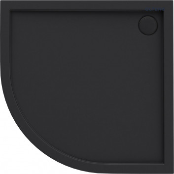 Oltens Superior akrylátová sprchová vanička 140x80 cm pravouhlý - čierna matnéný