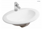 Oltens Kjos umývadlo 52x43 cm zápustné na dosku Oválna S povrchom SmartClean - biela