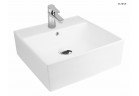 Oltens Hyls umývadlo 47 cm na dosku štvorcová S povrchom SmartClean - biela 