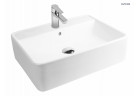Oltens Duve umývadlo 58x43,5 cm na dosku obdĺžniková S povrchom SmartClean - biela 
