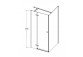 Sprchový kút obdĺžniková Besco Pixa, 100x80cm, ľavé, sklo číre, profil chróm