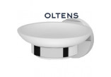 Oltens Gulfoss mydlovnička s pákou - biela keramický/chróm