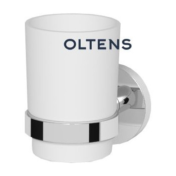 Oltens Gulfoss pohár s uchom - biela keramický/chróm