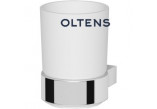 Oltens Vernal pohár s uchom - biela keramický/chróm