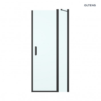 Oltens Hallan dverí sprchové 100 cm wnękowe sklo číre - čierna matnéný 