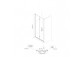 Oltens Hallan Sprchový kút 80x80 cm štvorcová čierna matnéný/sklo číre dverí s stenou