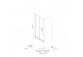 Oltens Hallan Sprchový kút 80x100 cm obdĺžniková čierna matnéný/sklo číre dverí s stenou