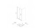 Oltens Hallan Sprchový kút 100x90 cm protokątna čierna matnéný/sklo číre dverí s stenou