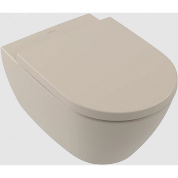 Misa WC lievikový Villeroy & Boch/Subway 3.0 - do WC kompaktu bez kołnierza wewnętrznego, na postavení, spolu z TwistFlush, Weiss Alpin CeramicPlus