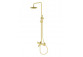Sprchový set Kohlman Axel Gold, podomietkový, okrúhla Horná sprcha 25 cm, 2 výstupy vody - zlatý lesklý