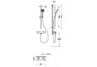 Súprava termostatickej batérii naściennej prysznicowej TRES BASE PLUS - Chróm 