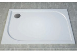  Sprchová vanička konglomeratowy pravouhlý, Sanswiss Tracy, 90x120cm - Biely 