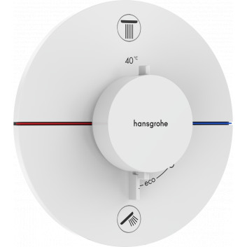 Batéria termostatická, podomietková do 2 prijímačov, Hansgrohe ShowerSelect Comfort S - Čierna Matný