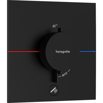Batéria termostatická, podomietková do 1 prijímača s dodatočným výstupom, Hansgrohe ShowerSelect Comfort E - Čierna Chróm Szczotkowany