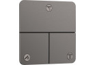 Ventil uzatvárací, podomietkový do 3 prijímačov, Hansgrohe ShowerSelect Comfort Q - Čierna Chróm Szczotkowany
