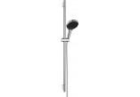 Sprchový set 130 3jet držák S Puro 90 cm PushSlider i tekstylnym hadicou sprchovým Designflex 160 cm, Hansgrohe Rainfinity - Chróm