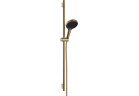 Sprchový set 130 3jet držák S Puro 90 cm PushSlider i tekstylnym hadicou sprchovým Designflex 160 cm, Hansgrohe Rainfinity - Bronz Szczotkowany