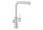 Batéria filtrująca s výsuvnou sprchou, GROHE BLUE PURE MINTA - nerez