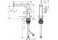 Páková umyvadlová batéria 110 Fine CoolStart Ecosmart+ s umývadlovou výpusťou Push-Open, Hansgrohe Tecturis E - Čierna Matný