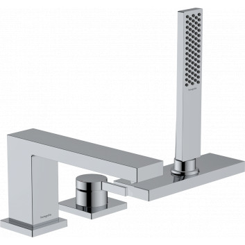 3-otvorová, páková Batéria na okraj vane z sBox, vrchná sada, Hansgrohe Tecturis E - Chróm