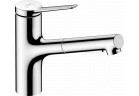 Páková drezová batéria 150, kovová výsuvná sprcha, 2jet, Hansgrohe Zesis M33 - Chróm 