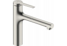 Páková drezová batéria 160, kovová výsuvná sprcha, 2jet, sBox, Hansgrohe Zesis M33 - Oceľ Ušľachtilá Finish