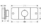 Modul s termostatom, podomietkový do 2 prijímačov, AXOR One - Biely Matný