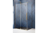 Front kúty Radaway Furo Gold KDJ 100, ľavé, s stenou, 100x200cm, dverí posuvné, sklo číre, profil zlatý szczotkowany