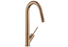 Batéria Axor Starck drezová páková z rozpylaczem EcoSmart Brushed Red Gold
