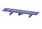 Žľab Kessel Linearis Compact kúpeľnový kompletná, dĺžka 750 mm, strieborná