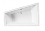 Vaňa asymetrická Besco Intima, 150x85cm, ľavé, akrylová, biela