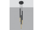 Lampa Závěsná Sollux Lighting MOZAICA 3P, G9 3x12W, čierna/zlatý