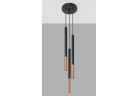 Lampa Závěsná Sollux Ligthing MOZAICA 3P G9 3X12W, čierna/miedź