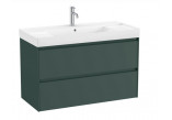Súprava kúpeľnový Unik 80 cm z umywalką slim i 2 szufladami, ľavé, Roca GAP PRO - Biely lesklá