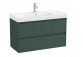 Súprava kúpeľnový Unik 80 cm z umywalką slim i 2 szufladami, ľavé, Roca GAP PRO - Biely lesklá