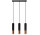 Lampa Závěsná Sollux Ligthing LOOPEZ 3L , GU10 3x40W, 3x12W LED, čierna/miedź