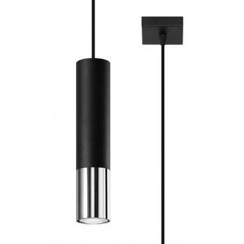 Lampa Závěsná Sollux Ligthing LOOPEZ 1, GU10 40W, čierna/zlatý