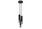 Lampa Závěsná Sollux Ligthing LOOPEZ 3P, GU10 3x40W, 3x12W LED, čierna/chróm