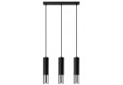 Lampa Závěsná Sollux Ligthing LOOPEZ 3L, GU10 3x40W, 3x12W LED, čierna/chróm