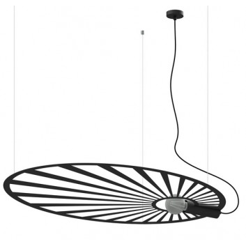 Żyrandol Sollux Lighting RIO, okrúhly priemer 55 cm, LED 30W 3000K, čierna