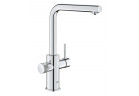 Batéria filtrująca s výsuvnou sprchou, GROHE BLUE PURE MINTA - chróm