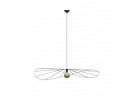 Lampa Závěsná Sollux Ligthing ESKOLA, priemer 70cm,E27 1x60W, 1x15W LED, čierna