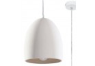 Lampa Závěsná Sollux Lighting FLAWIUSZ keramický, E27 1x60W, 1x15W LED, biely