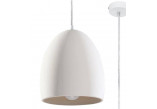 Lampa Závěsná Sollux Lighting FLAWIUSZ keramický, E27 1x60W, 1x15W LED, biely