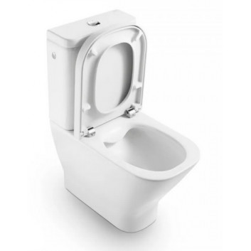 Misa WC Roca GAP Square do kompaktu Rimless, Supraglaze, biela 